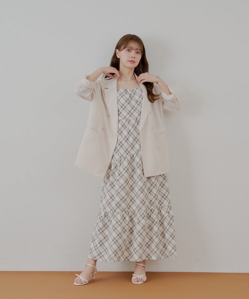 Chico（チコ）の「ルーズスーツジャケット（テーラードジャケット・レディース・アイボリー/グレー/ベージュ・FREE）」の13枚目の写真