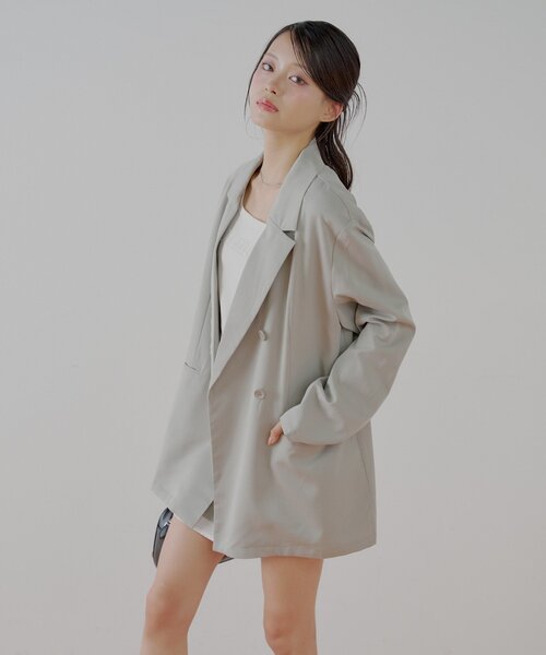 Chico（チコ）の「ルーズスーツジャケット（テーラードジャケット・レディース・アイボリー/グレー/ベージュ・FREE）」の19枚目の写真