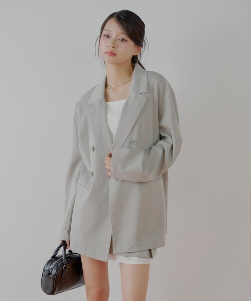 Chico（チコ）の「ルーズスーツジャケット（テーラードジャケット・レディース・アイボリー/グレー/ベージュ・FREE）」の20枚目の写真