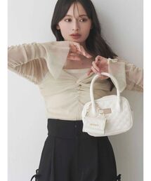 MERCURYDUO | ラメチュールツイストギャザートップス(Tシャツ/カットソー)