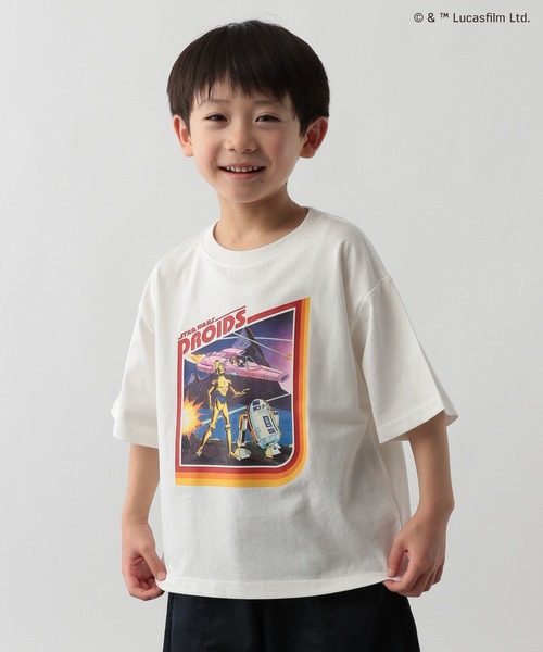 FOUND GOOD(ファウンドグッド)の「スターウォーズ/BプリントTEE5S(Tシャツ/カットソー・キッズ・ブラック/ホワイト系5/グレー系2・140cm/150cm/120cm/130cm)」の1枚目の写真