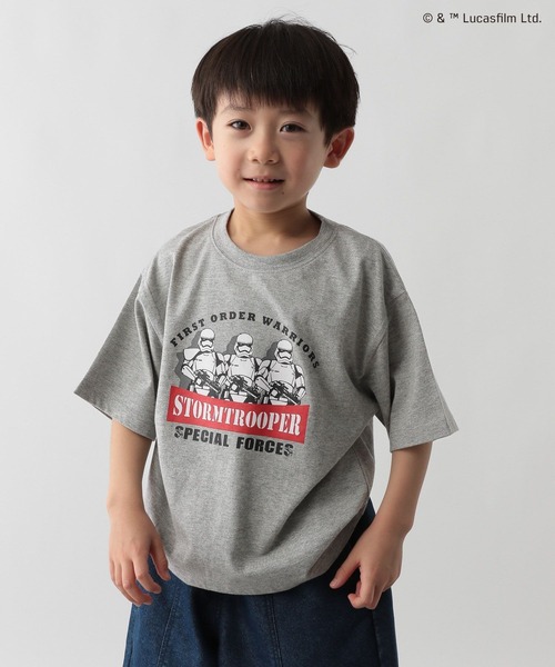 FOUND GOOD(ファウンドグッド)の「スターウォーズ/BプリントTEE5S(Tシャツ/カットソー・キッズ・ブラック/ホワイト系5/グレー系2・140cm/150cm/120cm/130cm)」の3枚目の写真