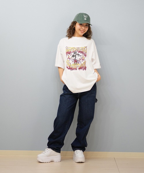 TOY　MACHINE（トイ　マシーン）の「TOY MACHINE/トイマシーン TMC SKB3 WASHED CAP キャップ 252045005（キャップ・メンズ・オレンジ/ブラック/オリーブ・FREE）」の10枚目の写真