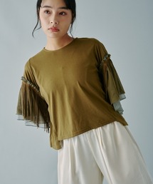 フリンジバリアスパターンスリーブプルオーバー