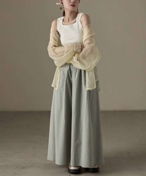 Fashion Letter(ファッションレター)の「【M-4L】リブスクエアネックタンクトップ(タンクトップ・レディース・オフホワイト/ブラック・4L/3L/LL/L/M)」の4枚目の写真