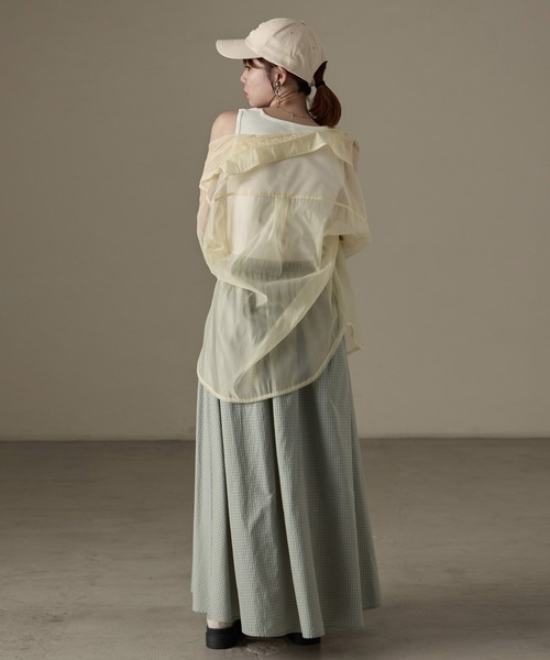 Fashion Letter(ファッションレター)の「【M-4L】リブスクエアネックタンクトップ(タンクトップ・レディース・オフホワイト/ブラック・4L/3L/LL/L/M)」の9枚目の写真