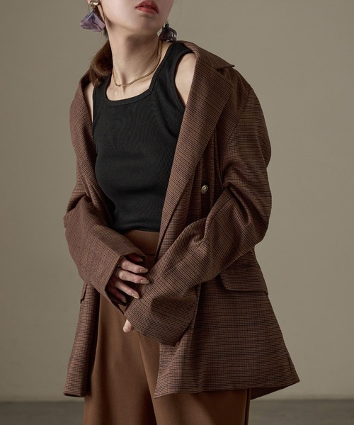 Fashion Letter(ファッションレター)の「【M-4L】リブスクエアネックタンクトップ(タンクトップ・レディース・オフホワイト/ブラック・4L/3L/LL/L/M)」の19枚目の写真