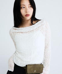 JEANASIS | レースギャザーボートネックLS/589928(Tシャツ/カットソー)