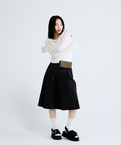 JEANASIS（ジーナシス）の「レースギャザーボートネックLS/589928（Tシャツ/カットソー・レディース・ブラック/ホワイト・FREE）」の17枚目の写真