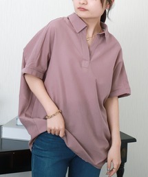 libelle more | 【抗菌・UVカット・吸水速乾】「やわさらリネン」スキッパーシャツ(シャツ/ブラウス)