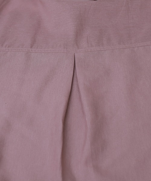 libelle more（リベル モア）の「【抗菌・UVカット・吸水速乾】「やわさらリネン」スキッパーシャツ（シャツ/ブラウス・レディース・グリーン/モカ/ピンク/ブラック/オフホワイト/ブルー・M）」の10枚目の写真