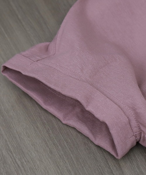 libelle more（リベル モア）の「【抗菌・UVカット・吸水速乾】「やわさらリネン」スキッパーシャツ（シャツ/ブラウス・レディース・グリーン/モカ/ピンク/ブラック/オフホワイト/ブルー・M）」の11枚目の写真