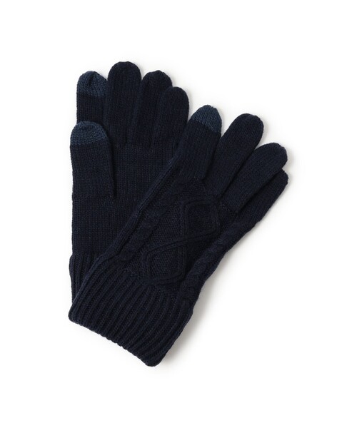 BEAMS(ビームス)の「ケーブルニット グローブ(タッチパネル対応)(手袋・メンズ・ブラック/ブラウン/ネイビー・ONE SIZE)」の3枚目の写真