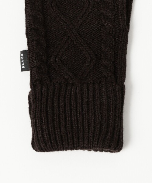 BEAMS(ビームス)の「ケーブルニット グローブ(タッチパネル対応)(手袋・メンズ・ブラック/ブラウン/ネイビー・ONE SIZE)」の10枚目の写真