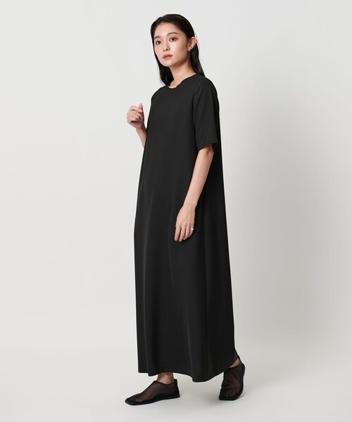 ＜MARW UNITED ARROWS＞ジャージー シンプル ワンピース 34 MARW UNITED ARROWS＞5分袖 ベーシック ワンピース（ワンピース