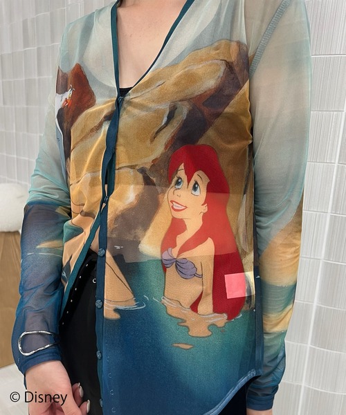 DISNEY 2WAY SHEER CARDIGAN ブルー アリエル DISNEY/2WAY SHEER CARDIGAN(カーディガン/ボレロ)|Disney