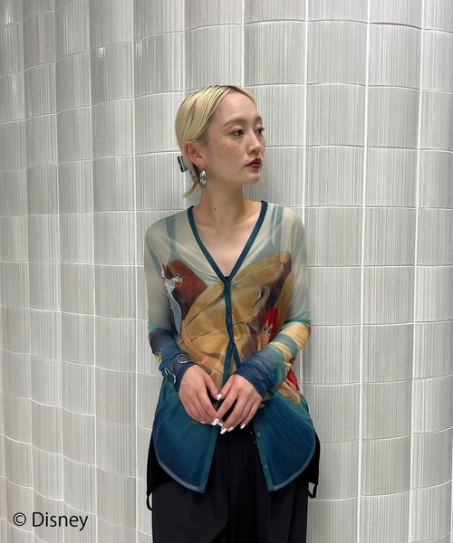 DISNEY 2WAY SHEER CARDIGAN ブルー　アリエル DISNEY/2WAY SHEER CARDIGAN（カーディガン/ボレロ）｜Disney