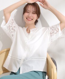 SHOO・LA・RUE | 【S-LL/6分袖】インせず抜け感ある着こなしに お袖刺繍ブラウス(シャツ/ブラウス)