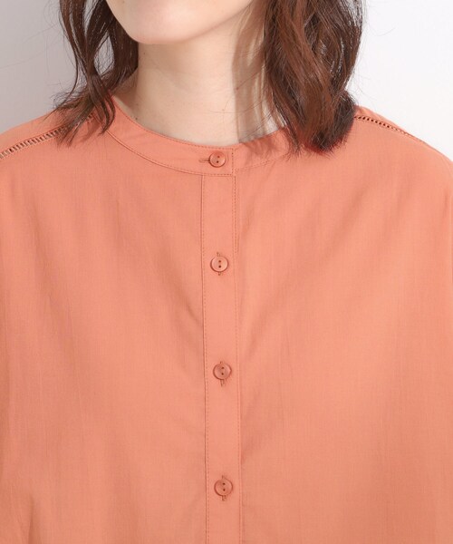 SHOO・LA・RUE（シューラルー）の「【S-LL/6分袖】レースデザインで華やか見え お袖刺繍ブラウス（シャツ/ブラウス・レディース・ホワイト/オレンジ/ブラック・01/02/03/04）」の19枚目の写真