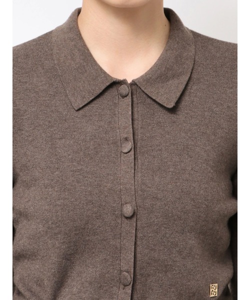 LAGUNAMOON（ラグナムーン）の「ペプラムドッキングニットカーディガン（ニット/セーター・レディース・チャコールグレー/イエロー/ブラウン・FREE）」の8枚目の写真