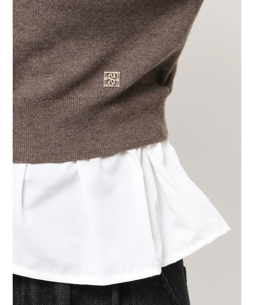 LAGUNAMOON（ラグナムーン）の「ペプラムドッキングニットカーディガン（ニット/セーター・レディース・チャコールグレー/イエロー/ブラウン・FREE）」の10枚目の写真