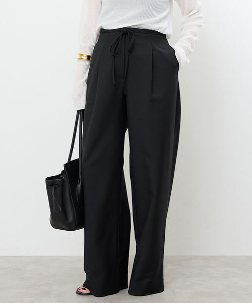 Deuxieme Classe(ドゥーズィエムクラス)の「【ROHE/ロヘ】RELAXED DRAWSTRING TROUSERS(その他パンツ・レディース・ブラック・34/36)」の1枚目の写真