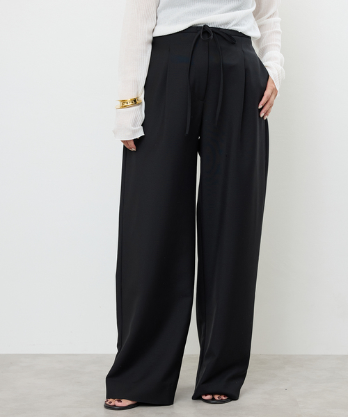 Deuxieme Classe(ドゥーズィエムクラス)の「【ROHE/ロヘ】RELAXED DRAWSTRING TROUSERS(その他パンツ・レディース・ブラック・34/36)」の2枚目の写真