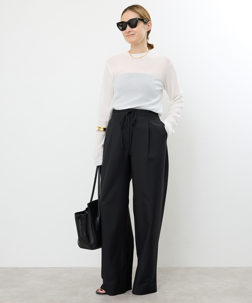 Deuxieme Classe(ドゥーズィエムクラス)の「【ROHE/ロヘ】RELAXED DRAWSTRING TROUSERS(その他パンツ・レディース・ブラック・34/36)」の5枚目の写真