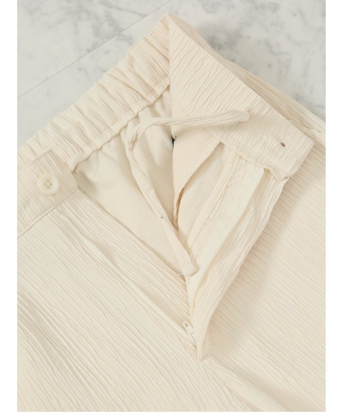 m.f.editorial（エムエフエディトリアル）の「【楊柳 ストレッチ】m.f.エディトリアル メンズ イージーパンツ（その他パンツ・メンズ・ブラック/ホワイト・LARGE/MEDIUM）」の8枚目の写真