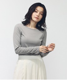 TIGORA（ティゴラ）の「ティゴラ TIGORA ストレッチリブクルーネックTシャツ（Tシャツ/カットソー）」