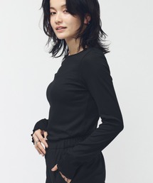 TIGORA（ティゴラ）の「ティゴラ TIGORA ストレッチリブクルーネックTシャツ（Tシャツ/カットソー）」