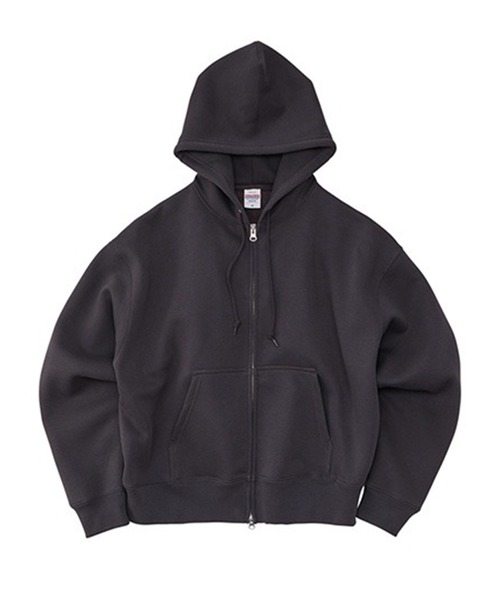 United Athle（ユナイテッドアスレ）の「トレンドのワイド&ショートシルエット【United Athle】10.0オンス T/C ボックスシルエット スウェット フルジップ パーカ（裏起毛）ダブルジップ 短丈 ショート丈 羽織  5621（パーカー・メンズ・ネイビー/スミクロ/ホワイト/ブラック/アッシュグレー・S/M/L/XL）」の13枚目の写真