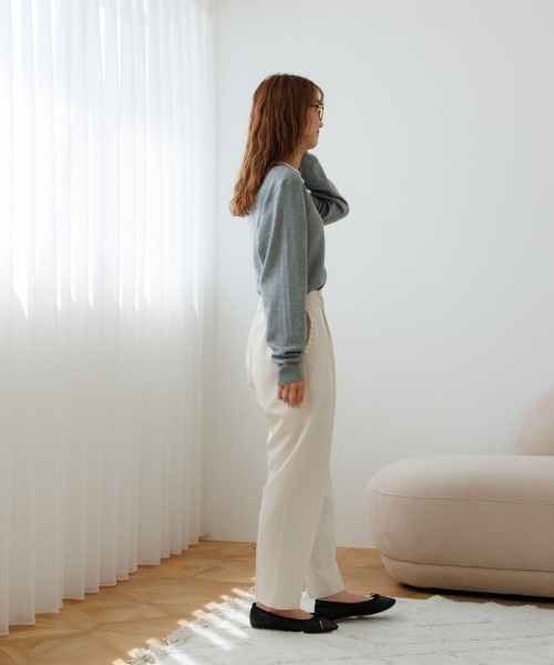 flower（フラワー）の「タイニーフリルカーディガン（カーディガン/ボレロ・レディース・グレー/ブラック・FREE）」の6枚目の写真