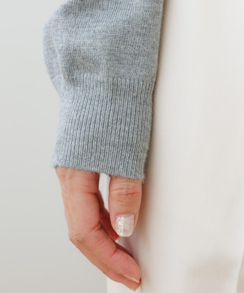 flower（フラワー）の「タイニーフリルカーディガン（カーディガン/ボレロ・レディース・グレー/ブラック・FREE）」の9枚目の写真