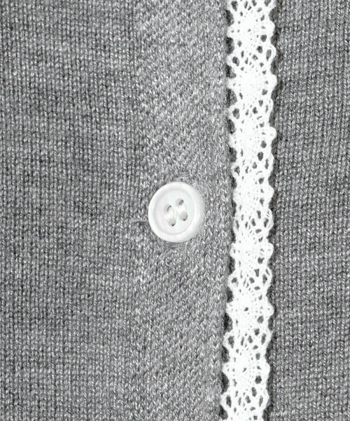 flower（フラワー）の「タイニーフリルカーディガン（カーディガン/ボレロ・レディース・グレー/ブラック・FREE）」の18枚目の写真