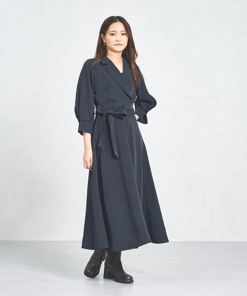 MISCH MASCH(ミッシュマッシュ)の「WEB限定 テーラードフレアワンピース(ワンピース・レディース・ネイビー/ピンク・フリ-)」の6枚目の写真