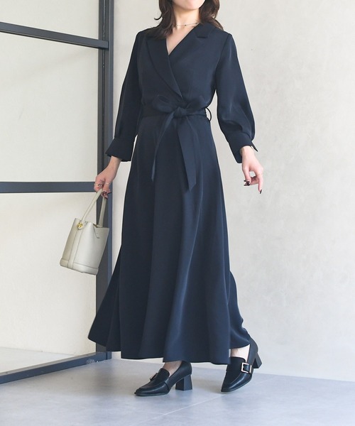 MISCH MASCH(ミッシュマッシュ)の「WEB限定 テーラードフレアワンピース(ワンピース・レディース・ネイビー/ピンク・フリ-)」の10枚目の写真