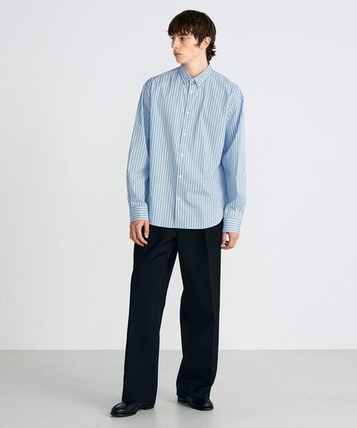 EDITION（エディション）の「THOMAS MASON ストライプレギュラーシャツ（シャツ/ブラウス・メンズ・ライトブルー・M/S）」の2枚目の写真