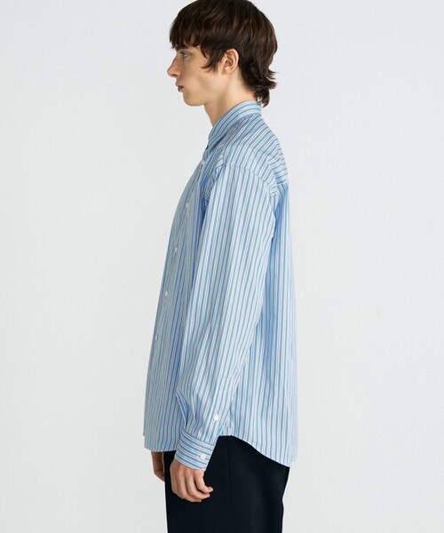 EDITION（エディション）の「THOMAS MASON ストライプレギュラーシャツ（シャツ/ブラウス・メンズ・ライトブルー・M/S）」の4枚目の写真