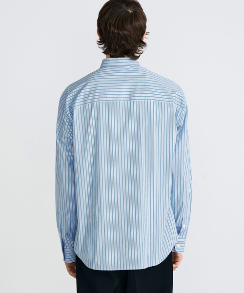 EDITION（エディション）の「THOMAS MASON ストライプレギュラーシャツ（シャツ/ブラウス・メンズ・ライトブルー・M/S）」の5枚目の写真