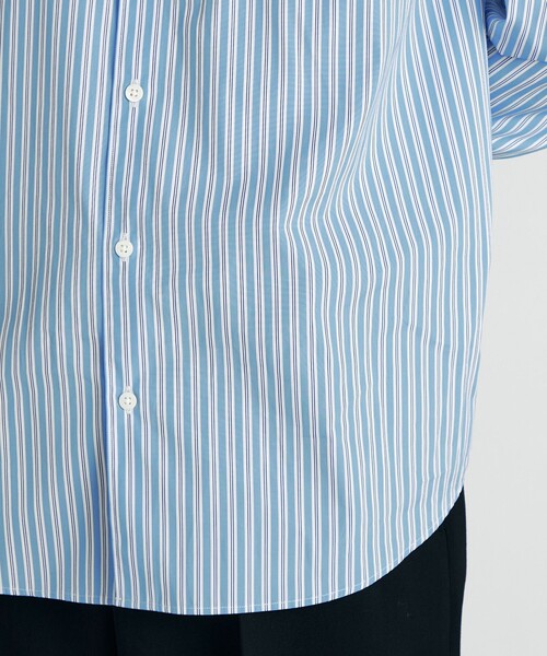 EDITION（エディション）の「THOMAS MASON ストライプレギュラーシャツ（シャツ/ブラウス・メンズ・ライトブルー・M/S）」の8枚目の写真