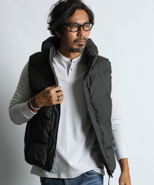セール】VOLUME NECK DOWN VEST：ボリュームネック ダウンベスト