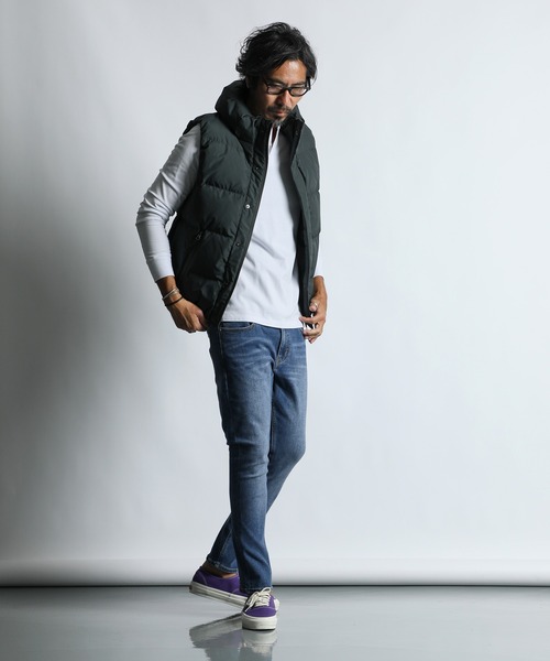 VOLUME NECK DOWN VEST：ボリュームネック ダウンベスト ライト