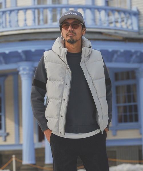 ザダファーオブセントジョージ／ボリュームネック ダウンベスト Lサイズ ブラック ボリュームネック ダウンベスト ｜The DUFFER of St.GEORGE｜Official