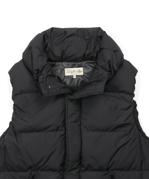 The DUFFER of ST.Eダファー◇ダウンベスト ブラックM VOLUME NECK DOWN VEST：ボリュームネック ダウンベスト ライト