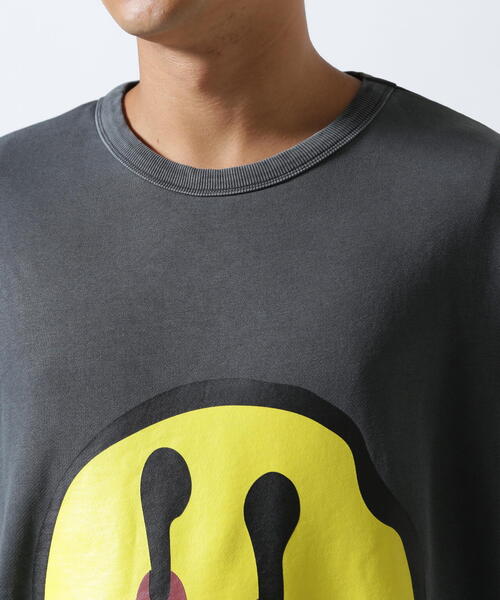 DANKE SCHON（ダンケシェーン）の「【WEB&DEPOT限定】DankeSchon/ダンケシェーン/PIGMENT SWEAT SMILE（スウェット・メンズ・ブラック/ベージュ・L/M）」の6枚目の写真