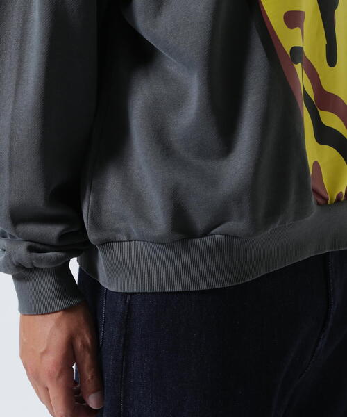 DANKE SCHON（ダンケシェーン）の「【WEB&DEPOT限定】DankeSchon/ダンケシェーン/PIGMENT SWEAT SMILE（スウェット・メンズ・ブラック/ベージュ・L/M）」の8枚目の写真