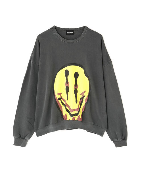 DANKE SCHON（ダンケシェーン）の「【WEB&DEPOT限定】DankeSchon/ダンケシェーン/PIGMENT SWEAT SMILE（スウェット・メンズ・ブラック/ベージュ・L/M）」の9枚目の写真