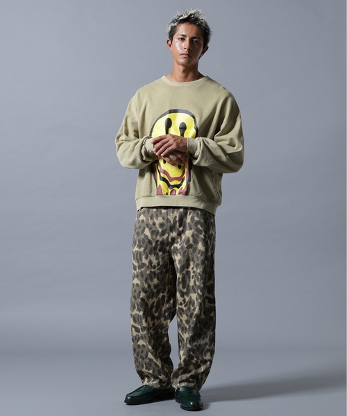 DANKE SCHON（ダンケシェーン）の「【WEB&DEPOT限定】DankeSchon/ダンケシェーン/PIGMENT SWEAT SMILE（スウェット・メンズ・ブラック/ベージュ・L/M）」の18枚目の写真