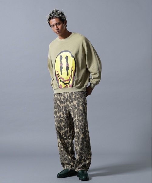 DANKE SCHON（ダンケシェーン）の「【WEB&DEPOT限定】DankeSchon/ダンケシェーン/PIGMENT SWEAT SMILE（スウェット・メンズ・ブラック/ベージュ・L/M）」の20枚目の写真